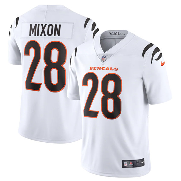 Women's Cincinnati Bengals #28 Joe Mixon 2021 White Vapor Limited Stitched NFL Jersey (Run Smaller) - Click Image to Close