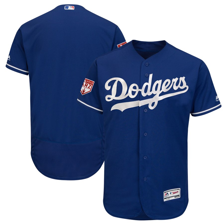 Dodgers Blank Royal 2019 Spring Training Flex Base Stitched MLB Jersey