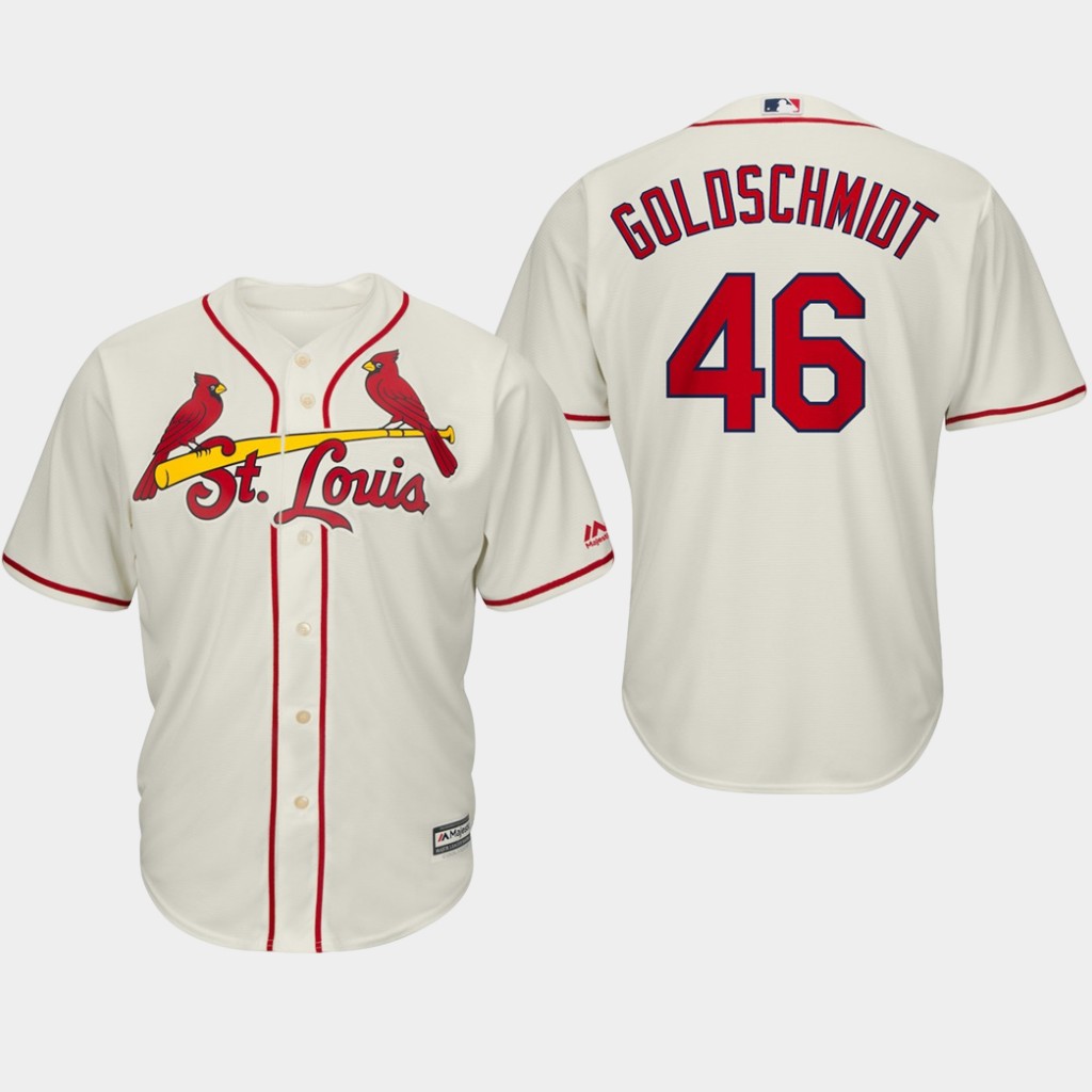 Cardinals #46 Paul Goldschmidt Cream New Cool Base Stitched MLB Jersey