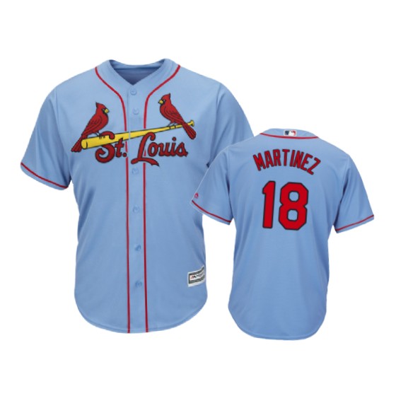 Cardinals #18 Carlos Martinez Horizon Blue Alternate 2019 Cool Base Stitched MLB Jersey - Click Image to Close