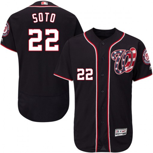 Nationals #22 Juan Soto Navy Blue Flexbase Authentic Collection Stitched MLB Jersey