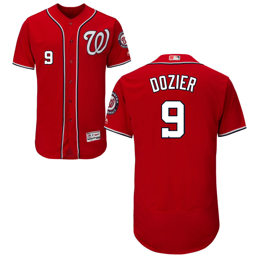 Washington Nationals #9 Brian Dozier Alternate Flex Base Scarlet Stitched MLB Jersey