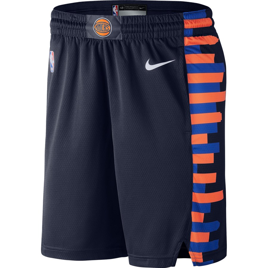 New York Knicks Nike City Edition Swingman Performance Shorts Navy - Click Image to Close