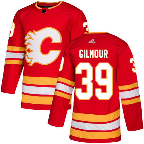 Adidas Flames #39 Doug Gilmour Red Alternate Authentic Stitched NHL Jersey