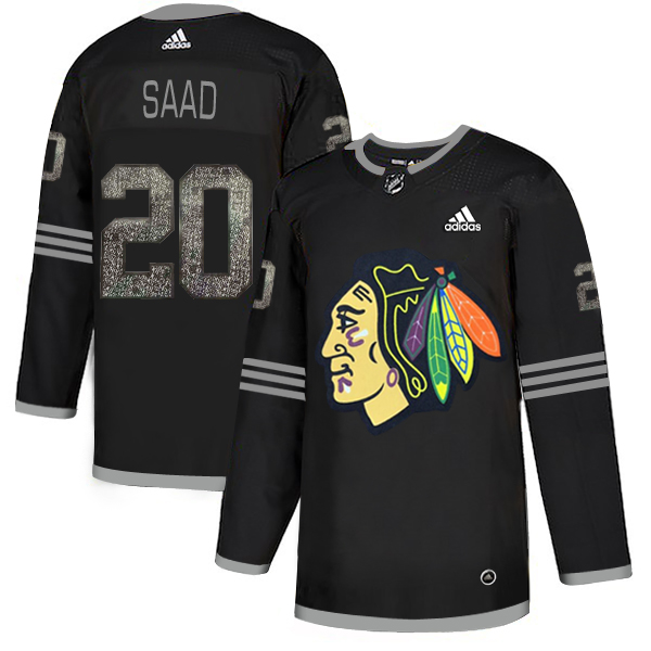 Adidas Blackhawks #20 Brandon Saad Black Authentic Classic Stitched NHL Jersey - Click Image to Close