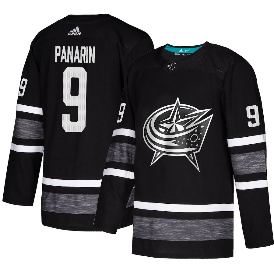 Adidas Blue Jackets #9 Artemi Panarin Black 2019 All-Star Game Parley Authentic Stitched NHL Jersey - Click Image to Close