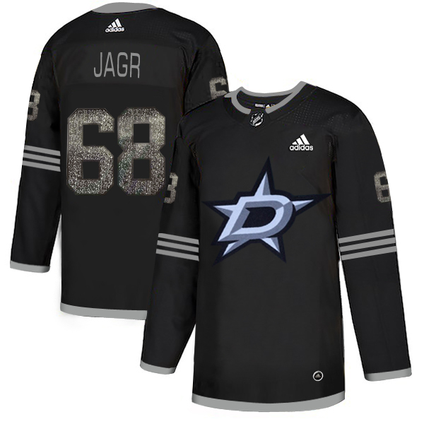 Adidas Stars #68 Jaromir Jagr Black Authentic Classic Stitched NHL Jersey - Click Image to Close