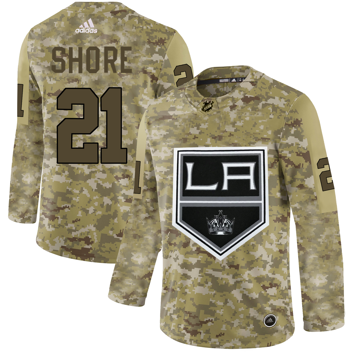 Adidas Kings #21 Nick Shore Camo Authentic Stitched NHL Jersey - Click Image to Close