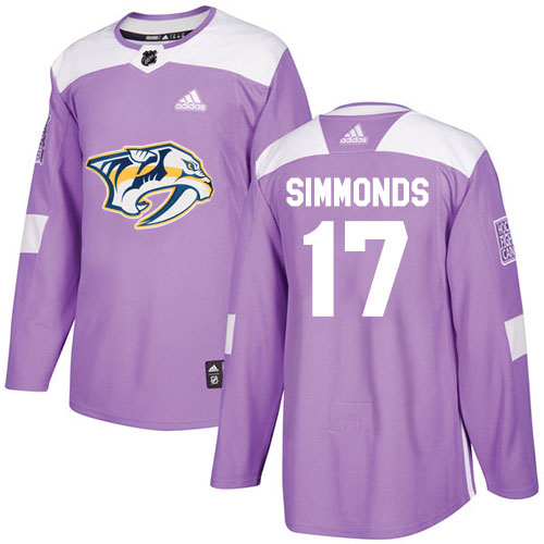 Adidas Predators #17 Wayne Simmonds Purple Authentic Fights Cancer Stitched NHL Jersey