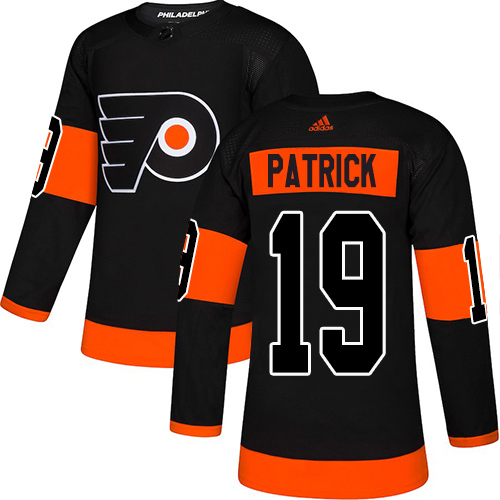 Adidas Flyers #19 Nolan Patrick Black Alternate Authentic Stitched NHL Jersey - Click Image to Close