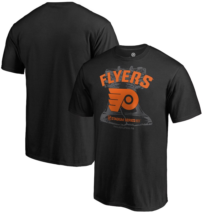 Men's Philadelphia Flyers Black 2019 Stadium Series Blue Line T-Shirt