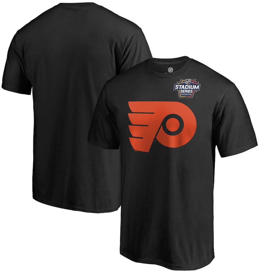 Men's Philadelphia Flyers Black 2019 Stadium Series Primary Logo T-Shirt