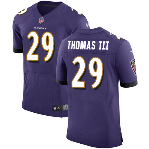 Nike Ravens #29 Earl Thomas III Purple Team Color Men's Stitched NFL Vapor Untouchable Elite Jersey