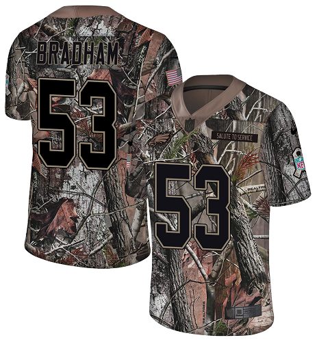 Nike Eagles #53 Nigel Bradham Camo Men's Stitched NFL Limited Rush Realtree Jersey - Click Image to Close