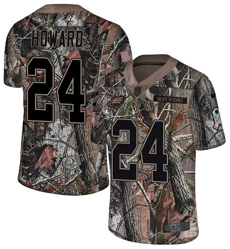 Nike Eagles #24 Jordan Howard Camo Men's Stitched NFL Limited Rush Realtree Jersey