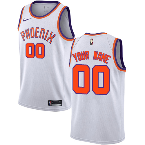 Men's Nike Suns Personalized Swingman White NBA Association Edition Jersey - Click Image to Close