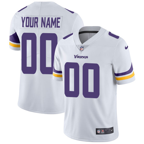 Nike Minnesota Vikings Customized White Stitched Vapor Untouchable Limited Men's NFL Jersey - Click Image to Close