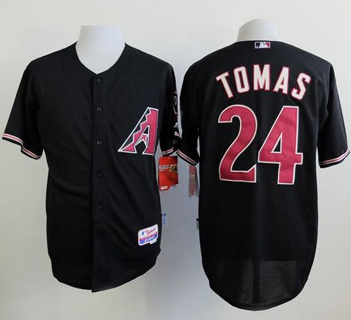 Diamondbacks #24 Yasmany Tomas Black Cool Base Stitched MLB Jersey - Click Image to Close