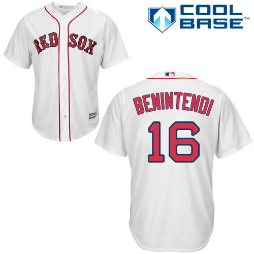 Red Sox #16 Andrew Benintendi White New Cool Base Stitched MLB Jersey - Click Image to Close