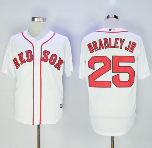 Red Sox #25 Jackie Bradley Jr White New Cool Base Stitched MLB Jersey - Click Image to Close