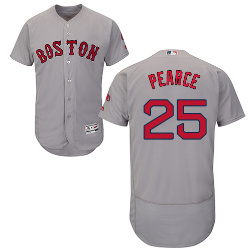 Red Sox #25 Steve Pearce Grey Flexbase Authentic Collection Stitched MLB Jersey