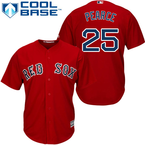 Red Sox #25 Steve Pearce Red New Cool Base Stitched MLB Jersey - Click Image to Close