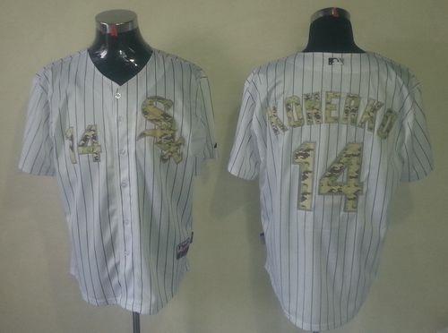 White Sox #14 Paul Konerko White USMC Cool Base Stitched MLB Jersey - Click Image to Close