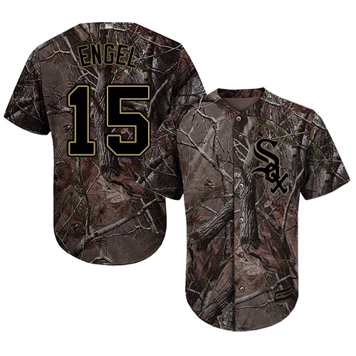 White Sox #15 Adam Engel Camo Realtree Collection Cool Base Stitched MLB Jersey