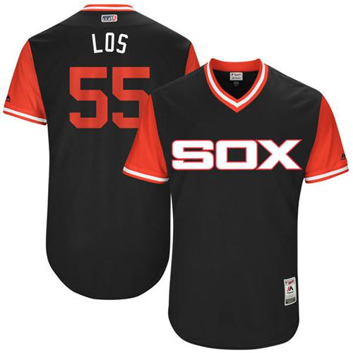 White Sox #55 Carlos Rodon Black "Los" Players Weekend Authentic Stitched MLB Jersey - Click Image to Close