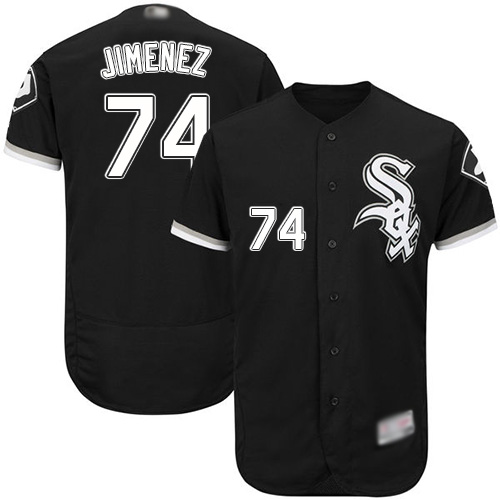 White Sox #74 Eloy Jimenez Black Flexbase Authentic Collection Stitched Baseball Jerseys - Click Image to Close