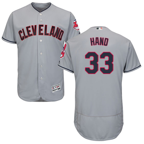 Indians #33 Brad Hand Grey Flexbase Authentic Collection Stitched MLB Jersey - Click Image to Close