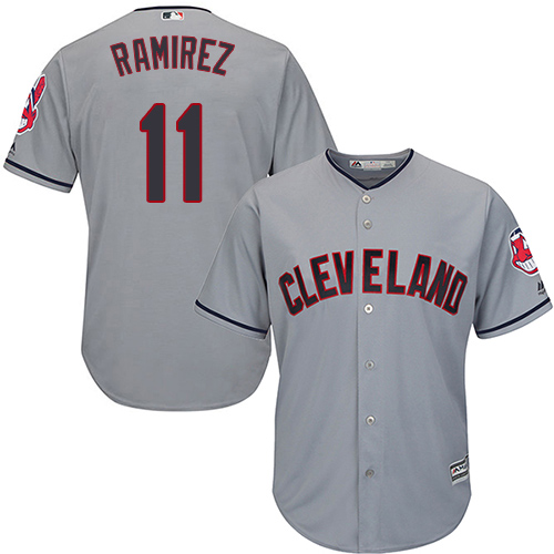 Indians #11 Jose Ramirez Grey New Cool Base Stitched MLB Jersey - Click Image to Close