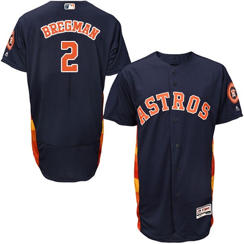 Astros #2 Alex Bregman Navy Blue Flexbase Authentic Collection Stitched MLB Jersey