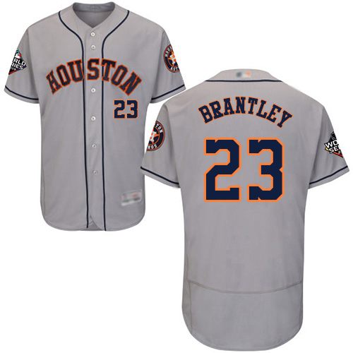 Astros #23 Michael Brantley Grey Flexbase Authentic Collection 2019 World Series Bound Stitched Baseball Jersey