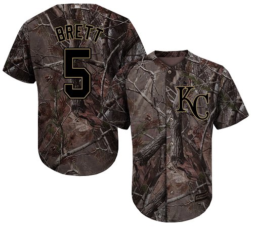 Royals #5 George Brett Camo Realtree Collection Cool Base Stitched MLB Jersey