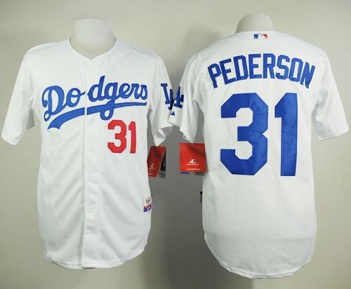 Dodgers #31 Joc Pederson White Cool Base Stitched MLB Jersey