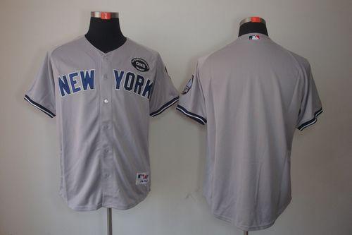 Yankees Blank Grey GMS "The Boss" Stitched MLB Jersey - Click Image to Close