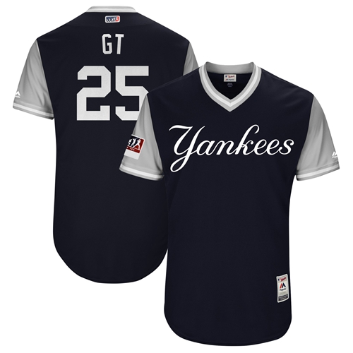 Yankees #25 Gleyber Torres Navy "GT" Players Weekend Authentic Stitched MLB Jersey