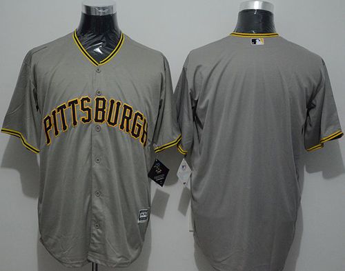 Pirates Blank Grey New Cool Base Stitched MLB Jersey