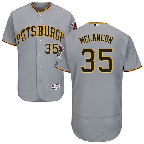 Pirates #35 Mark Melancon Grey Flexbase Authentic Collection Stitched MLB Jersey