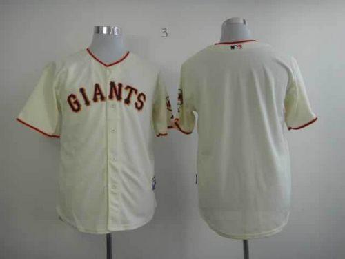 Giants Blank Cream Cool Base Stitched MLB Jersey