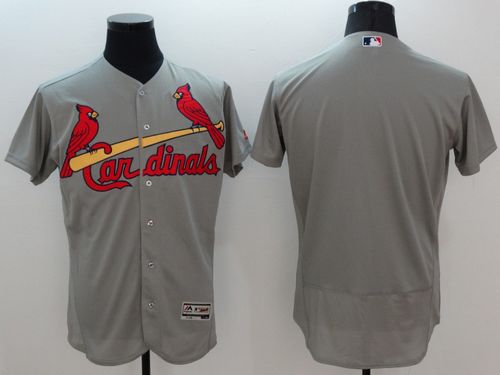 Cardinals Blank Grey Flexbase Authentic Collection Stitched MLB Jersey