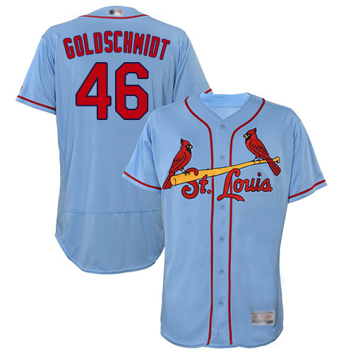 Cardinals #46 Paul Goldschmidt Light Blue Flexbase Authentic Collection Stitched MLB Jersey - Click Image to Close