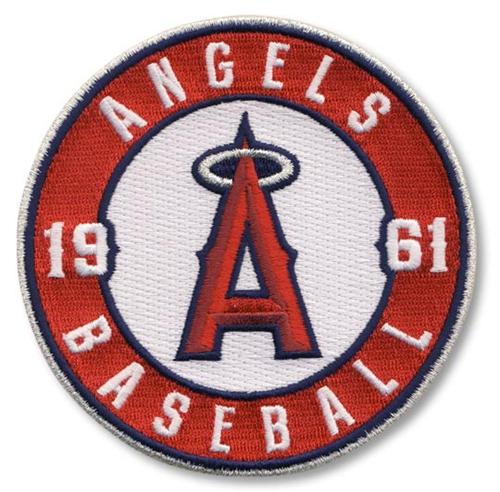 Stitched MLB Los Angeles Angels of Anaheim Round Sleeve '1961' Patch (2012) - Click Image to Close