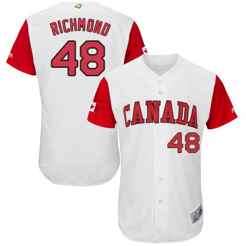 Team Canada #48 Scott Richmond White 2017 World MLB Classic Authentic Stitched MLB Jersey - Click Image to Close