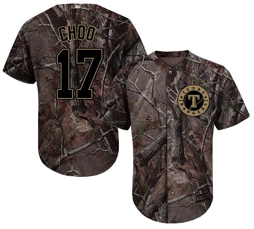 Rangers #17 Shin-Soo Choo Camo Realtree Collection Cool Base Stitched MLB Jersey