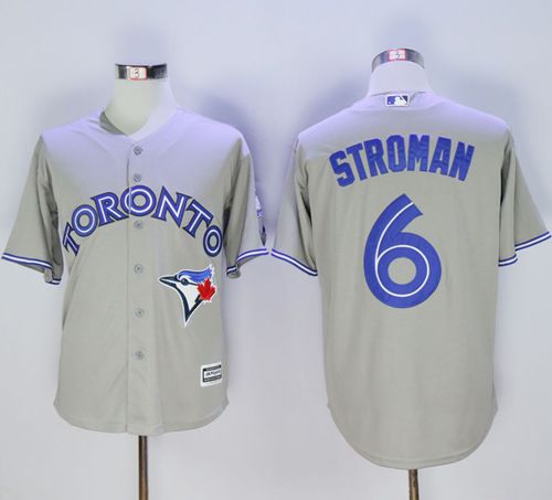 Blue Jays #6 Marcus Stroman Grey New Cool Base 40th Anniversary Stitched MLB Jersey - Click Image to Close