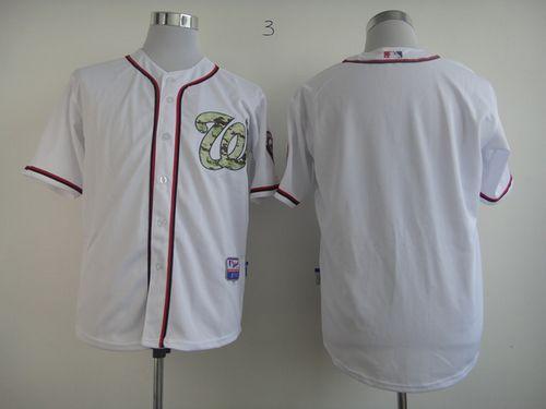 Nationals Blank White USMC Cool Base Stitched MLB Jersey