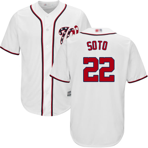 Nationals #22 Juan Soto White New Cool Base Stitched Baseball Jersey - Click Image to Close