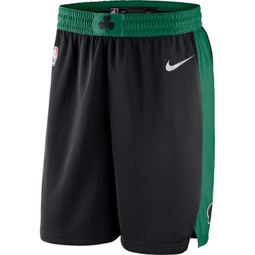 Men's Boston Celtics Nike Black Statement Swingman Basketball Shorts - Click Image to Close